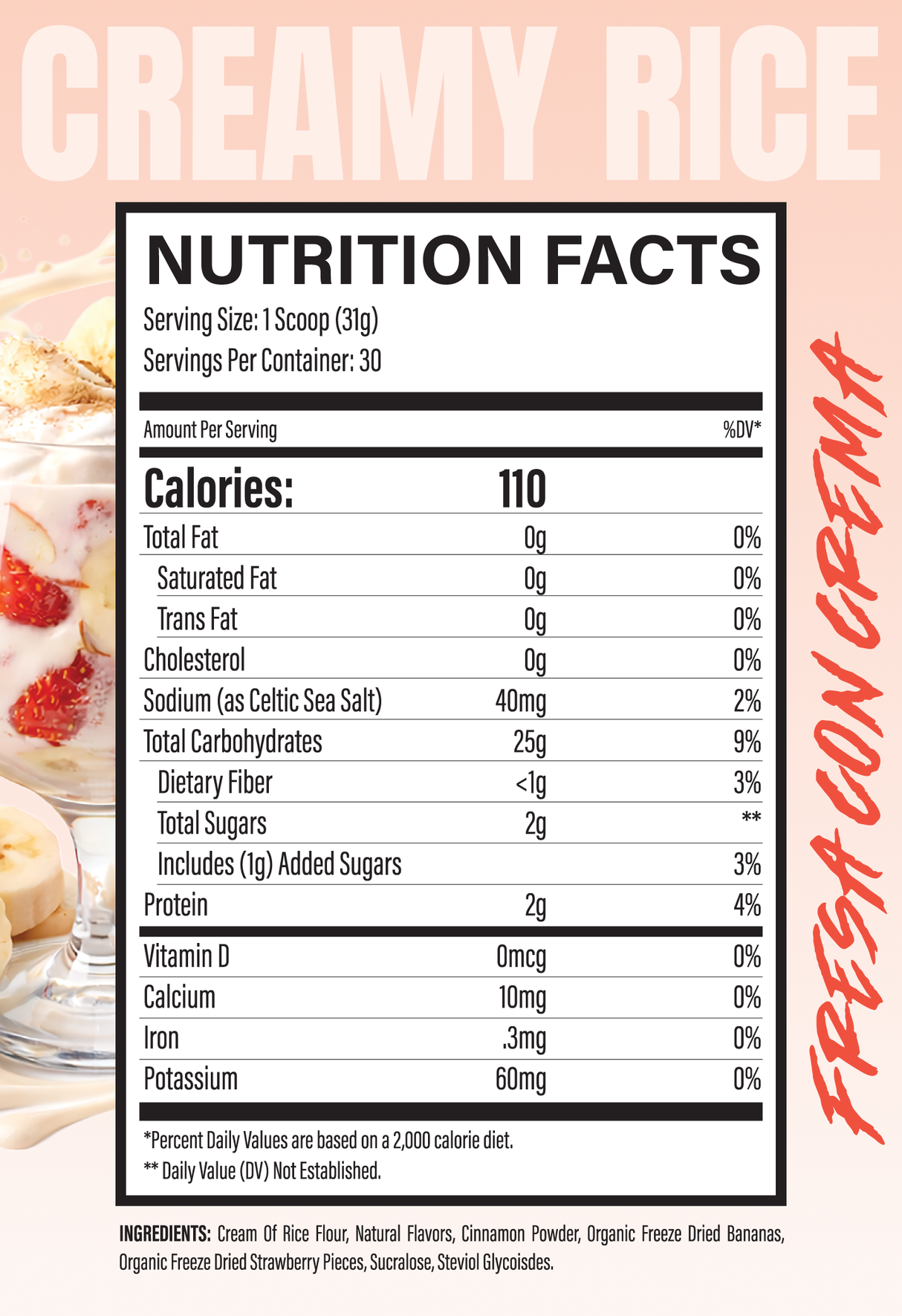 FERAL CREAMY RICE / Gluten Free - 30 Servings